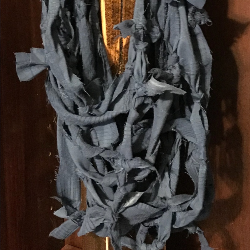 Multi Textured Knotted Strands Infinity Scarf - image 1